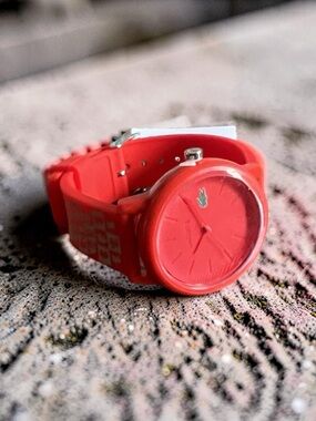 Lacoste Bright Red Silicone Sport Watch